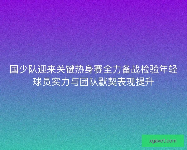 国少队迎来关键热身赛全力备战检验年轻球员实力与团队默契表现提升